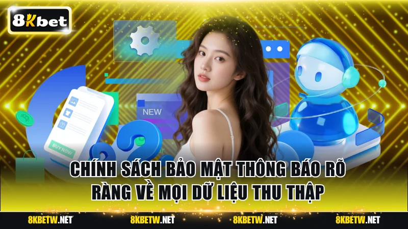 Chính sách bảo mật thông báo rõ ràng về mọi dữ liệu thu thập